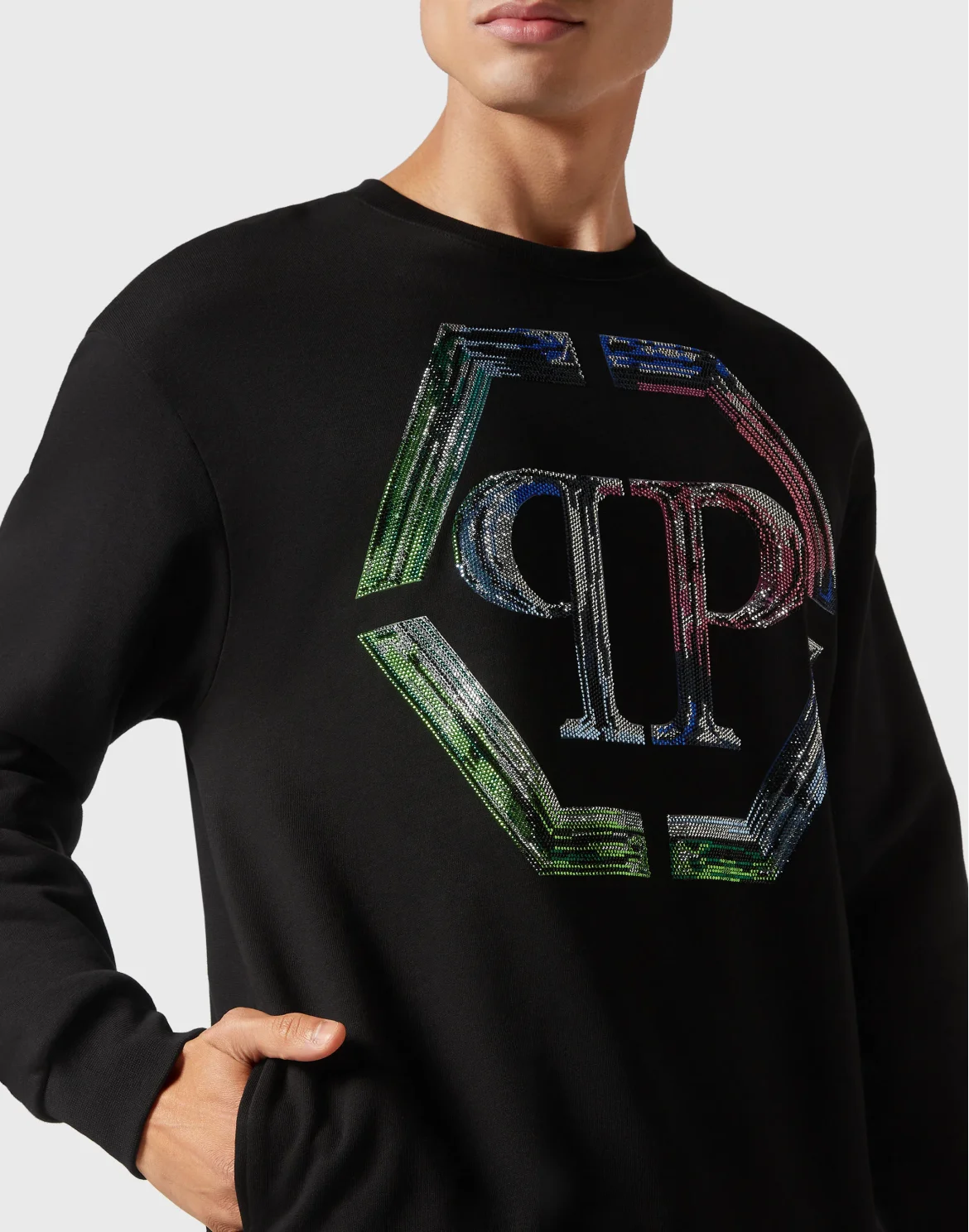 Sweatshirt LS PP Glass, цвет: Черный