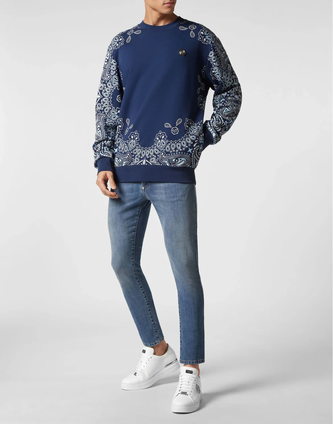 Sweatshirt LS Paisley Bandana, цвет: Синий