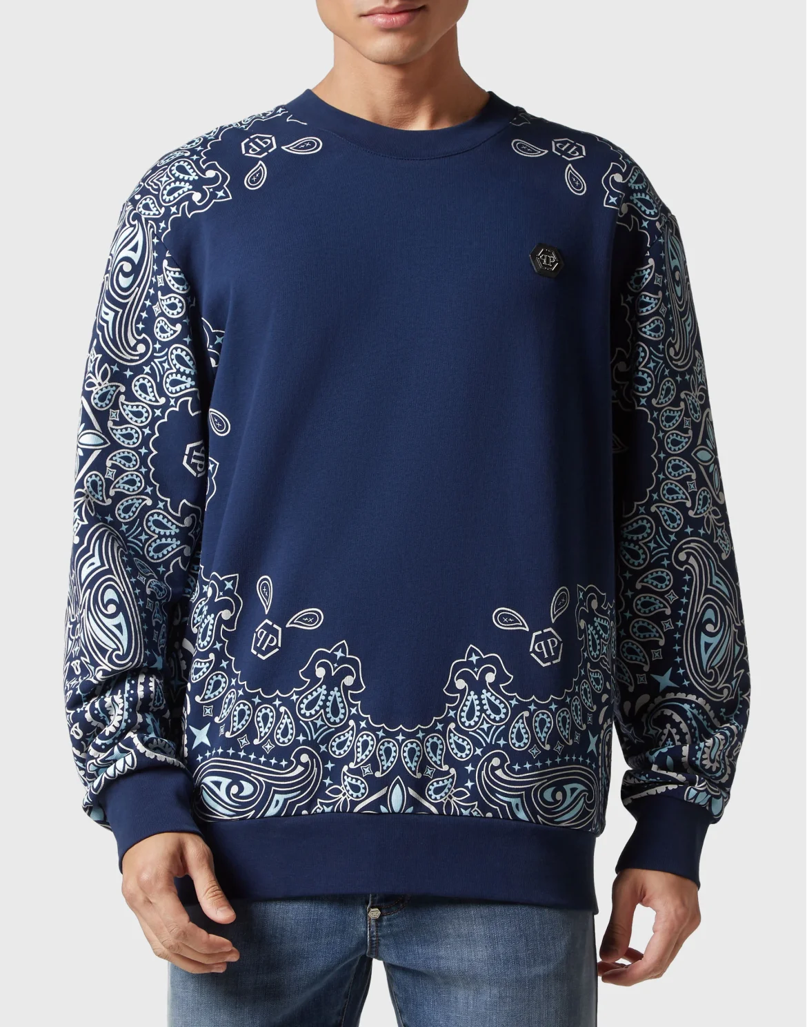 Sweatshirt LS Paisley Bandana, цвет: Синий