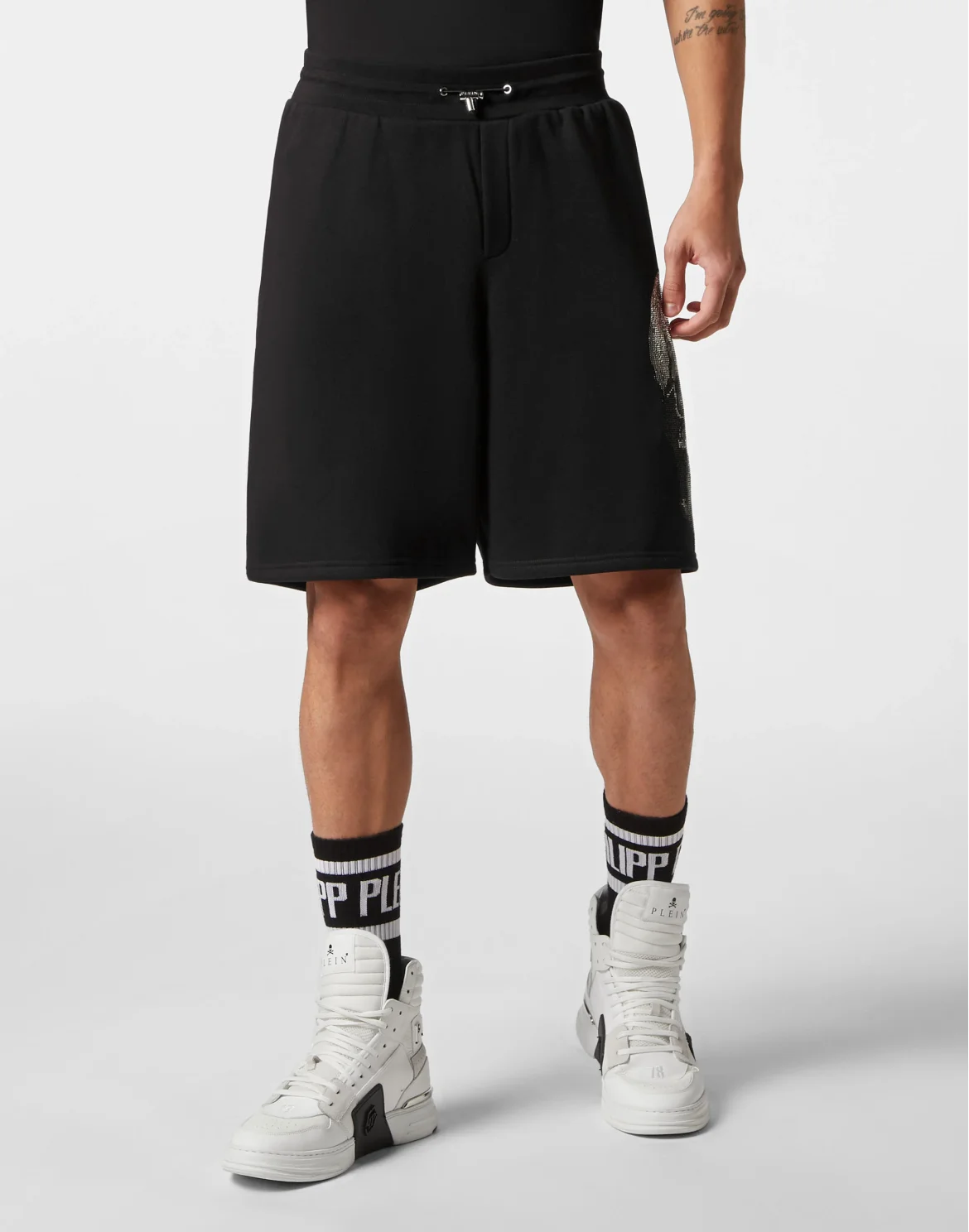 Jogging Shorts Skull and Plein, цвет: Черный