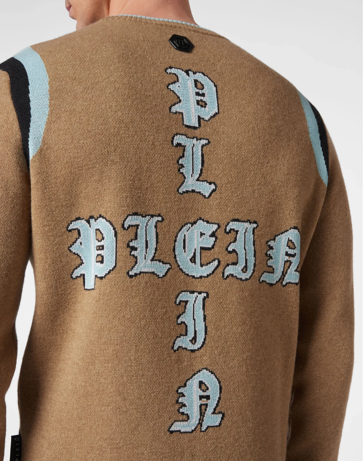 Cotton/Wool Pullover Round Neck LS Gothic Plein, цвет: Бежевый