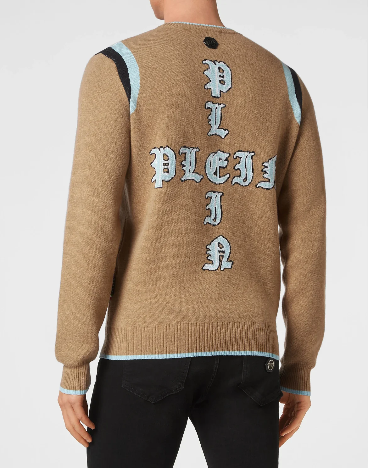 Cotton/Wool Pullover Round Neck LS Gothic Plein, цвет: Бежевый