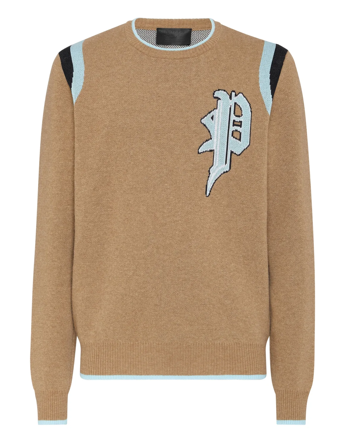 Cotton/Wool Pullover Round Neck LS Gothic Plein, цвет: Бежевый