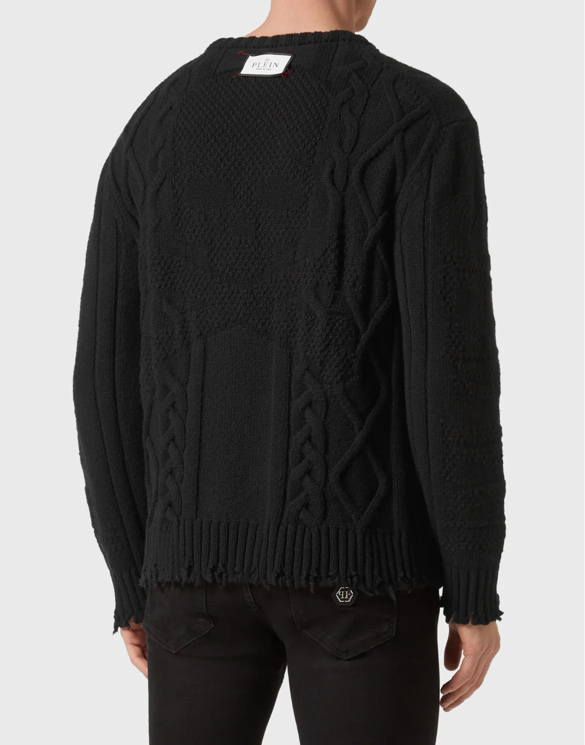 Lambswool Pullover Round Neck LS Skull&Bones, цвет: Черный