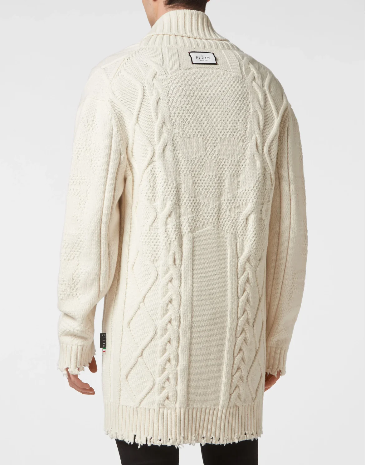 Lambswool Cardigan Skull&Bones, цвет: Белый