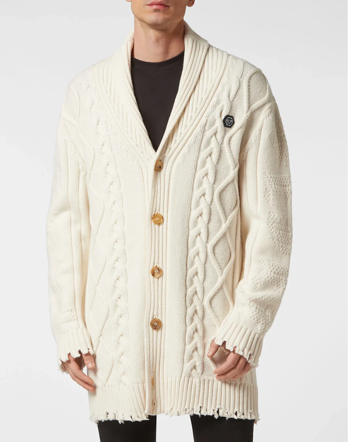 Lambswool Cardigan Skull&Bones, цвет: Белый