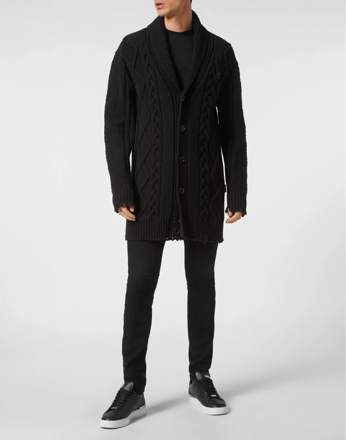 Lambswool Cardigan Skull&Bones, цвет: Черный