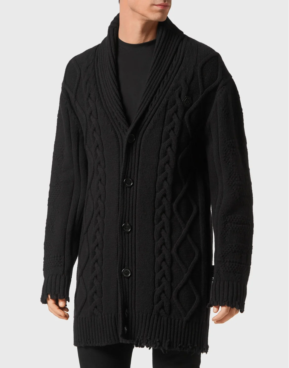 Lambswool Cardigan Skull&Bones, цвет: Черный
