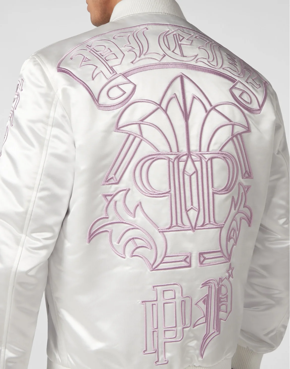 Satin Bomber Gothic Banner, цвет: Белый