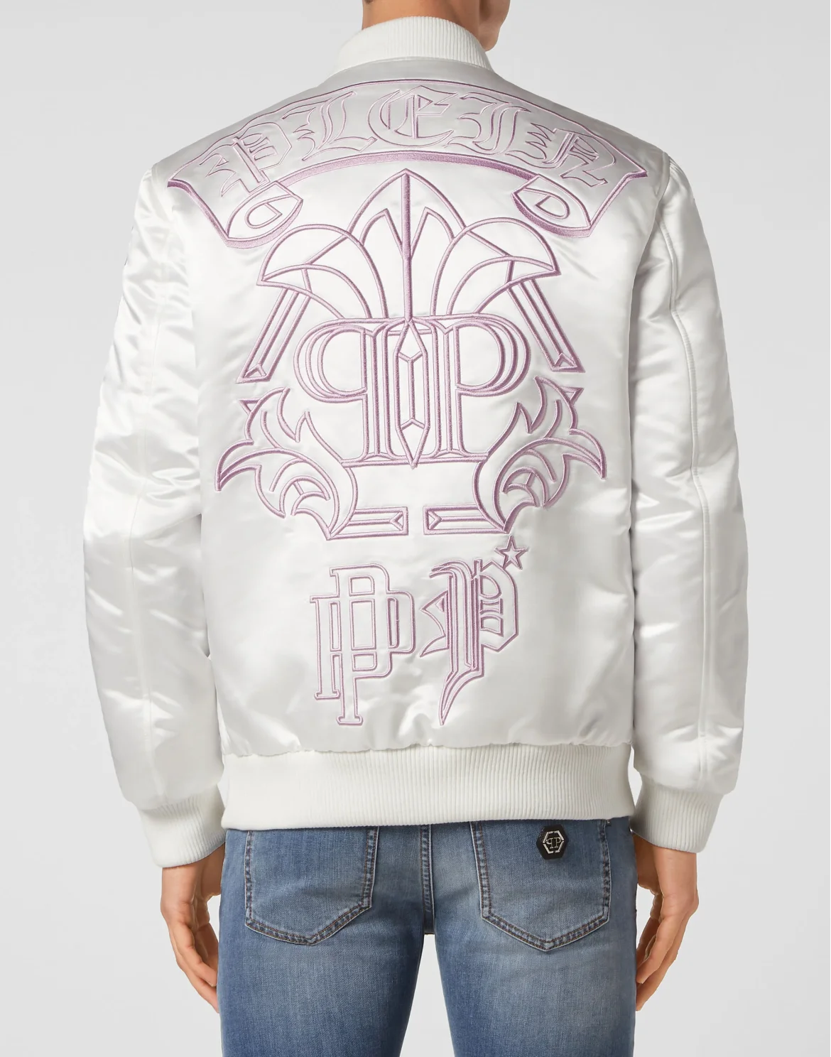 Satin Bomber Gothic Banner, цвет: Белый