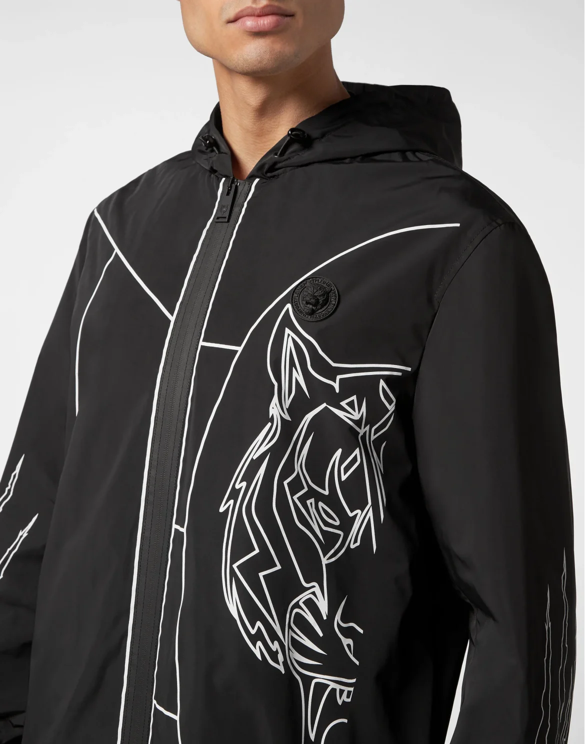 Nylon Windbreaker Tiger Court Edition, цвет: Черный