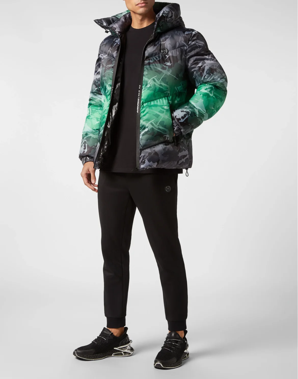 Nylon Padded Jacket Neon Amazon Edition (Camouflage), цвет: Зеленый