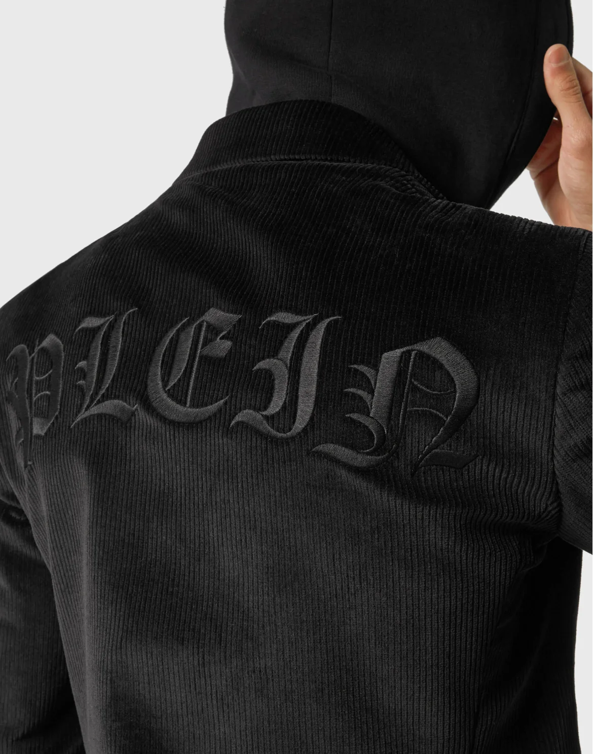 Corduroy Hooded Jacket Gothic Plein, цвет: Черный