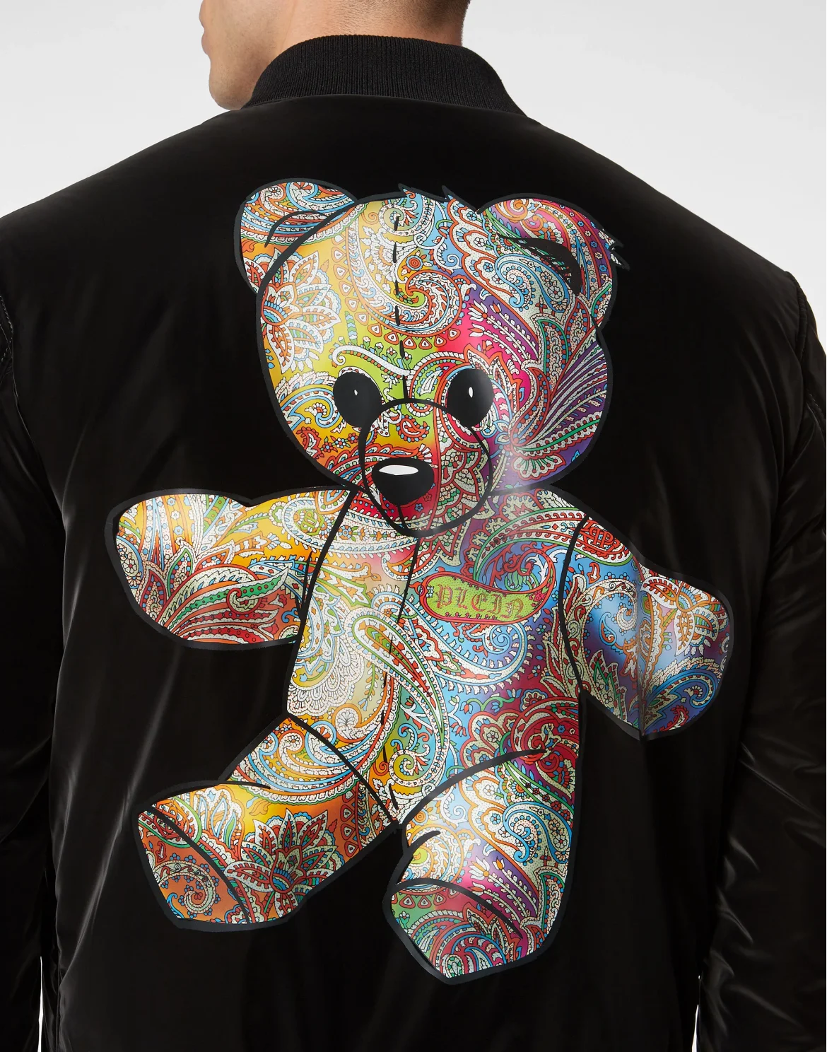 Nylon Bomber Paisley Teddy Bear, цвет: Черный