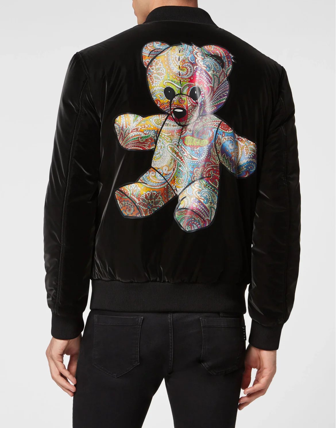 Nylon Bomber Paisley Teddy Bear, цвет: Черный