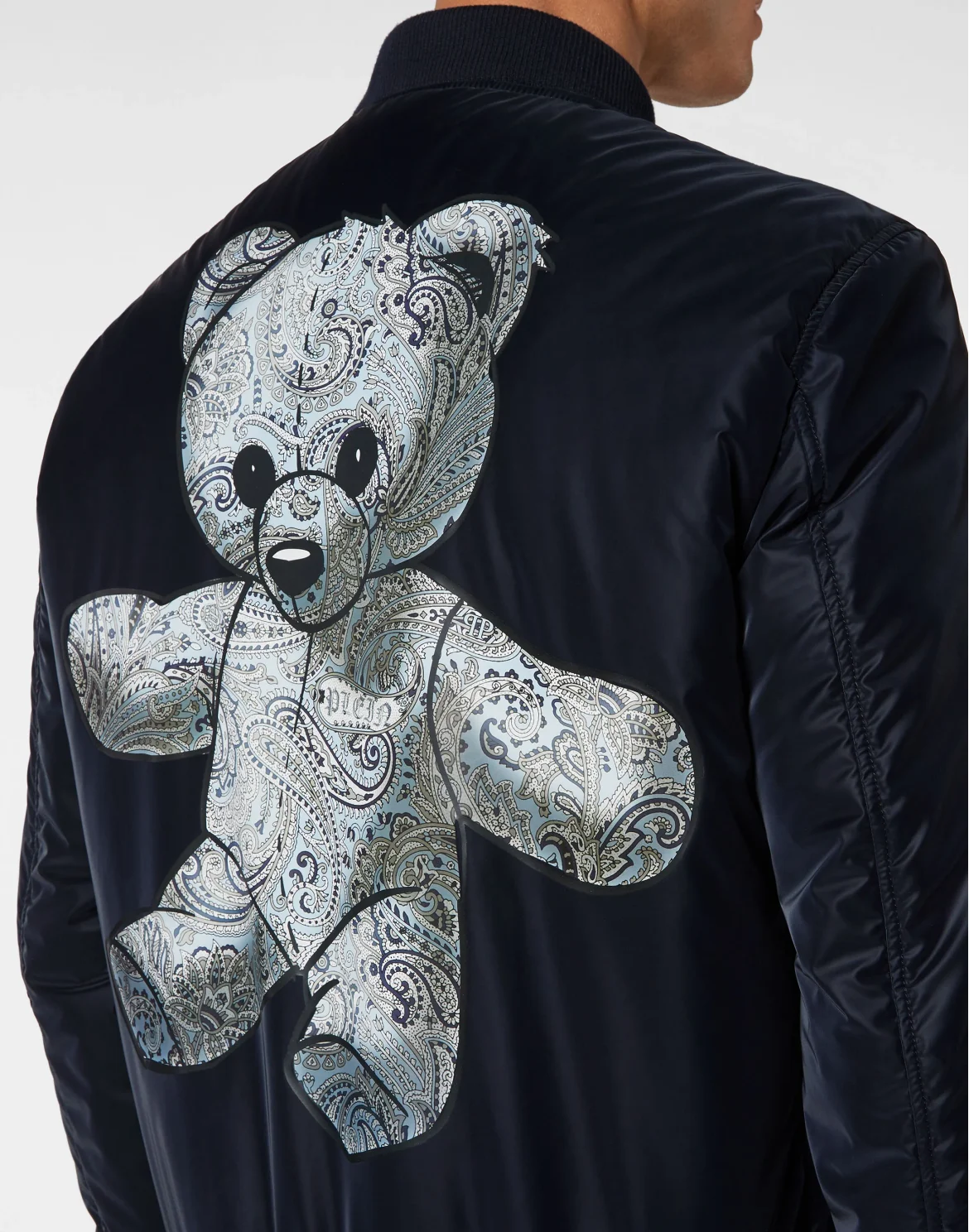 Nylon Bomber Paisley Teddy Bear, цвет: Синий