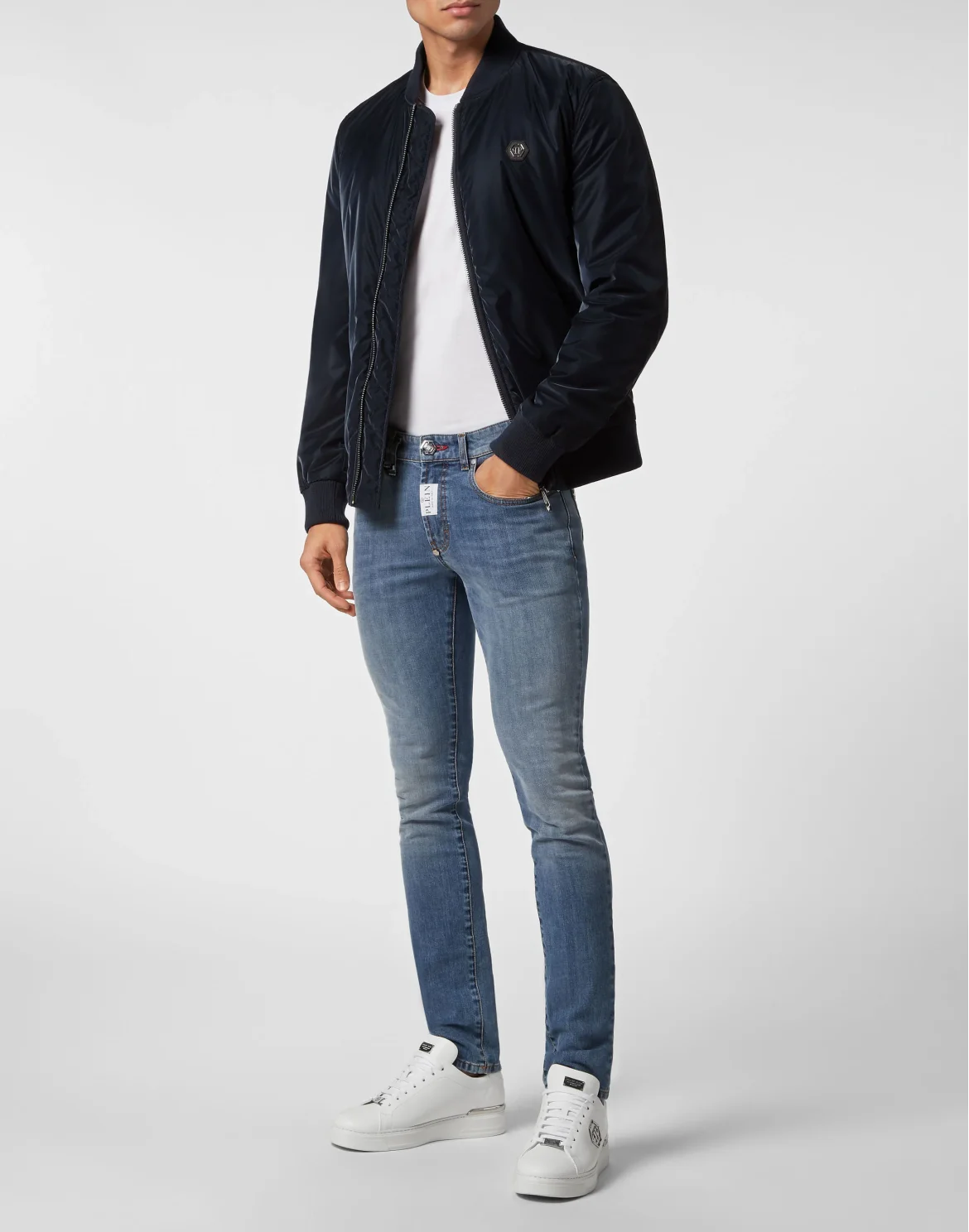 Nylon Bomber Paisley Teddy Bear, цвет: Синий