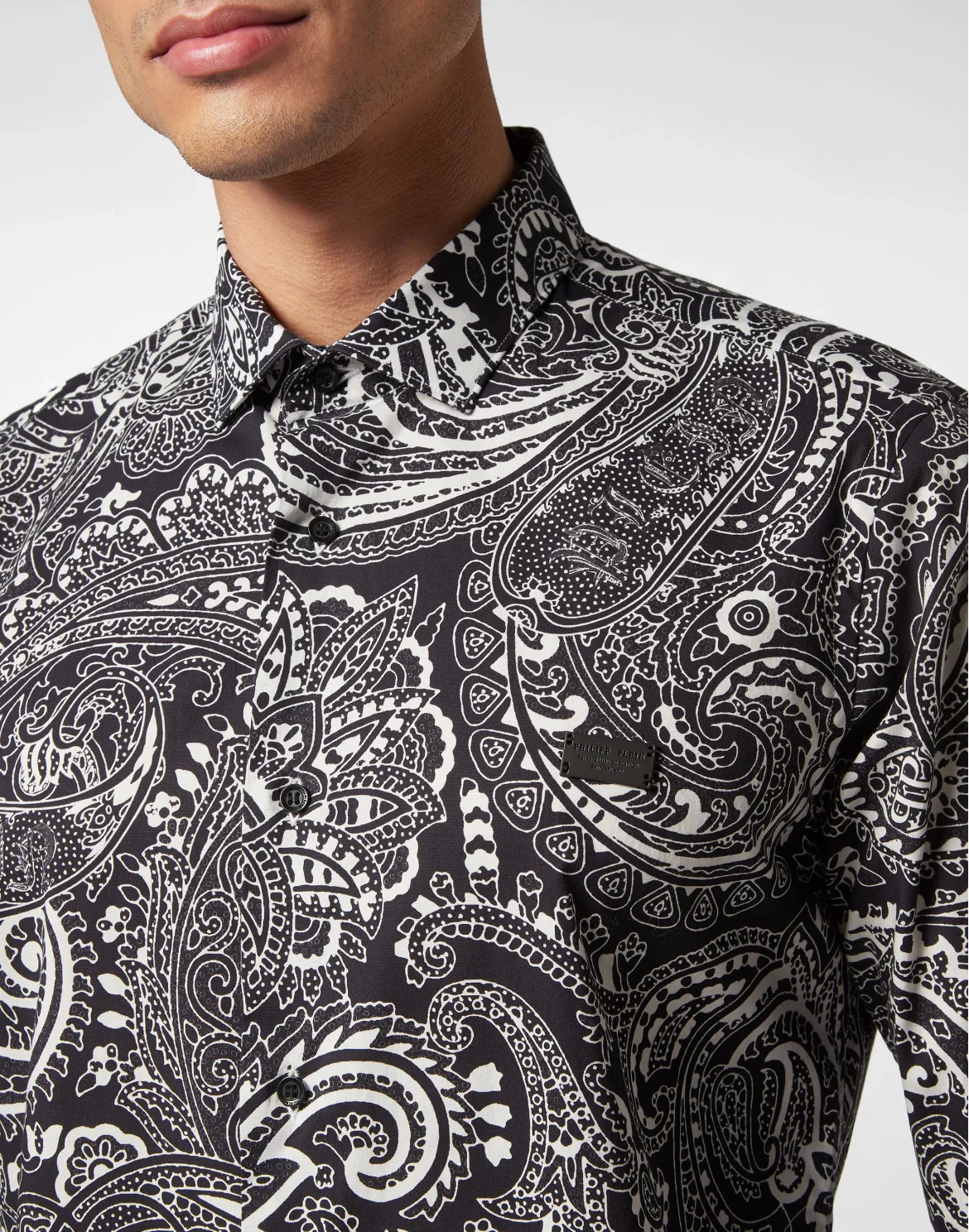 Shirt Sugar Daddy Cut LS Paisley, цвет: Черный