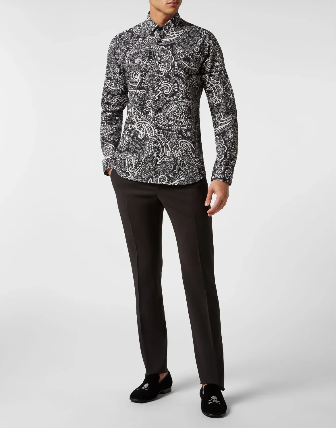 Shirt Sugar Daddy Cut LS Paisley, цвет: Черный