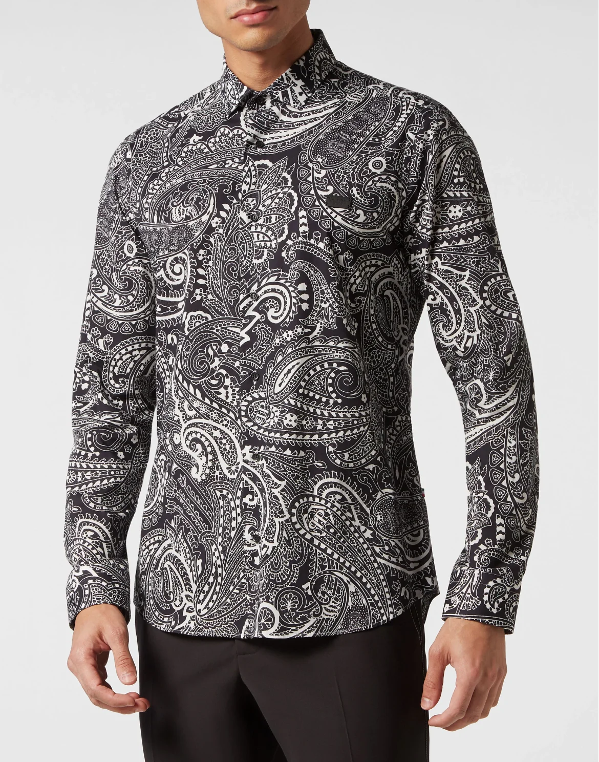 Shirt Sugar Daddy Cut LS Paisley, цвет: Черный