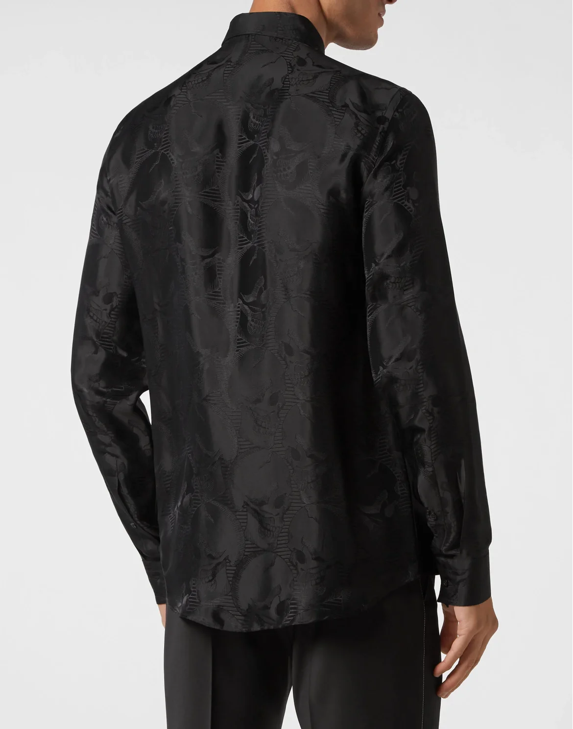 Jacquard Shirt Sugar Daddy Cut LS Skull, цвет: Черный