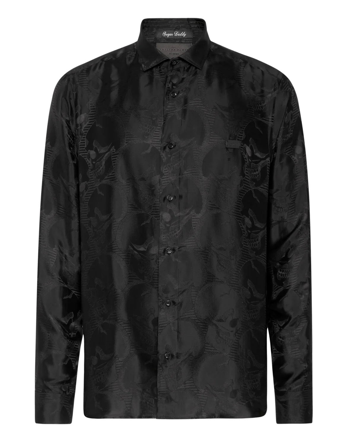 Jacquard Shirt Sugar Daddy Cut LS Skull, цвет: Черный