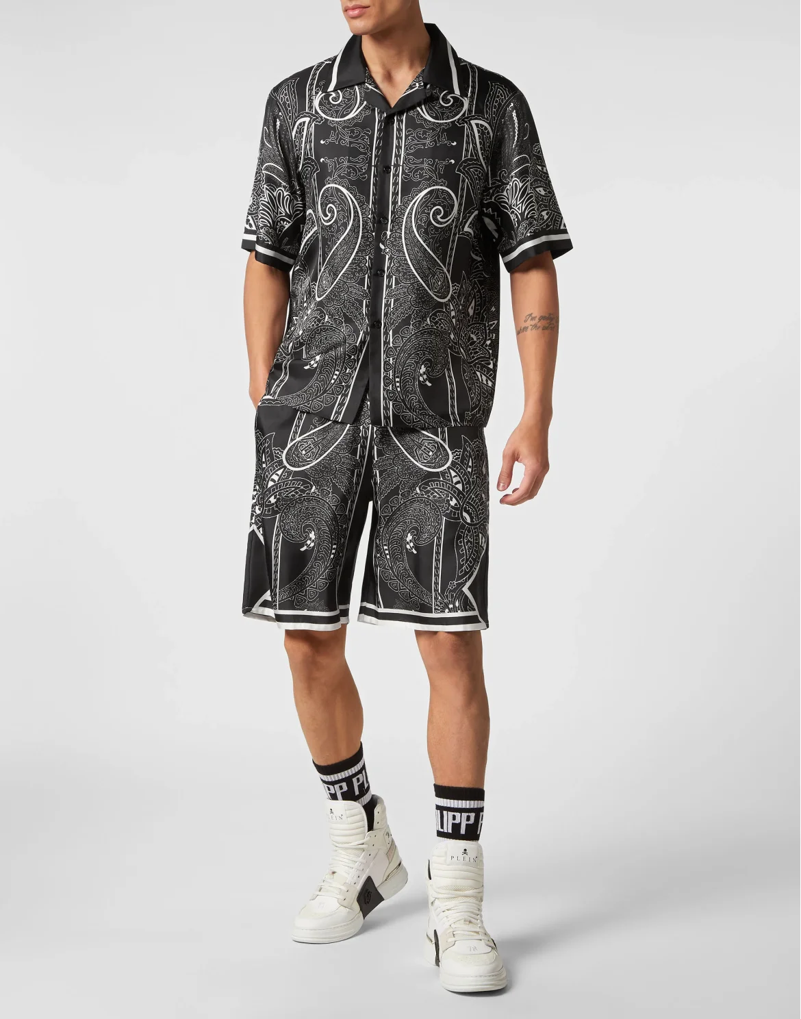 Silk Shirt SS Paisley Foulard, цвет: Черный