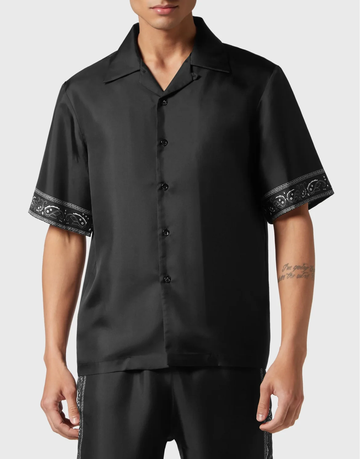 Silk Shirt SS Paisley Bandana, цвет: Черный