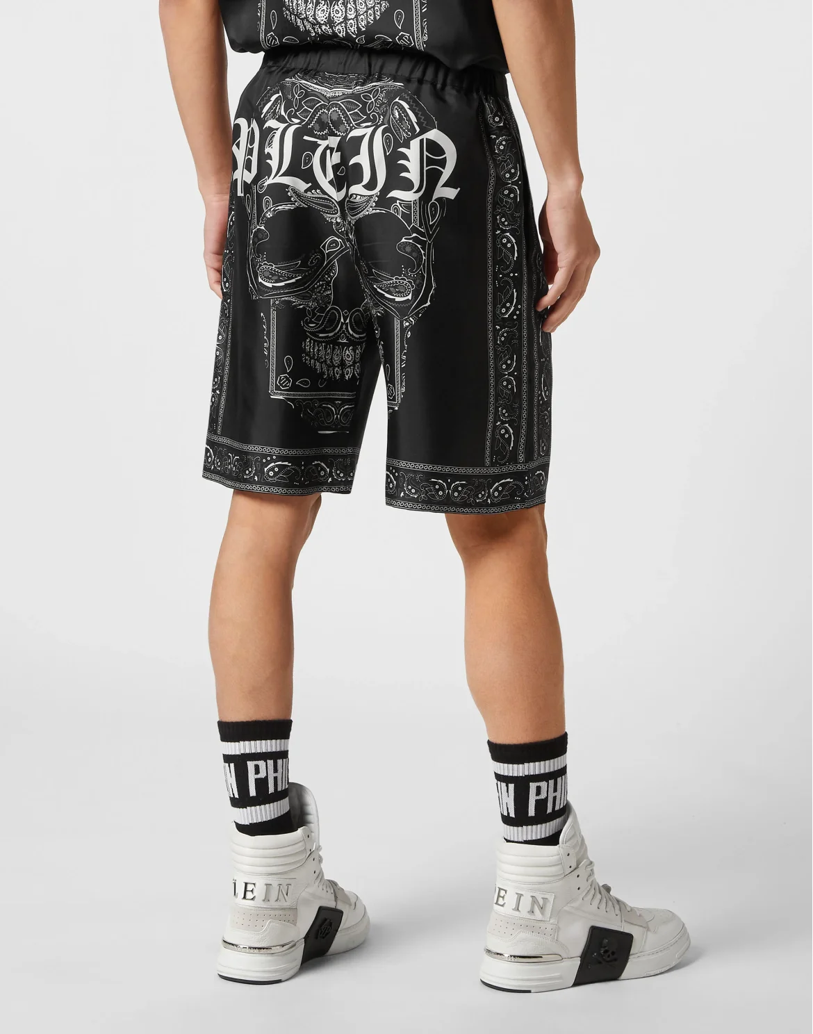 Silk Shorts Paisley Bandana, цвет: Черный