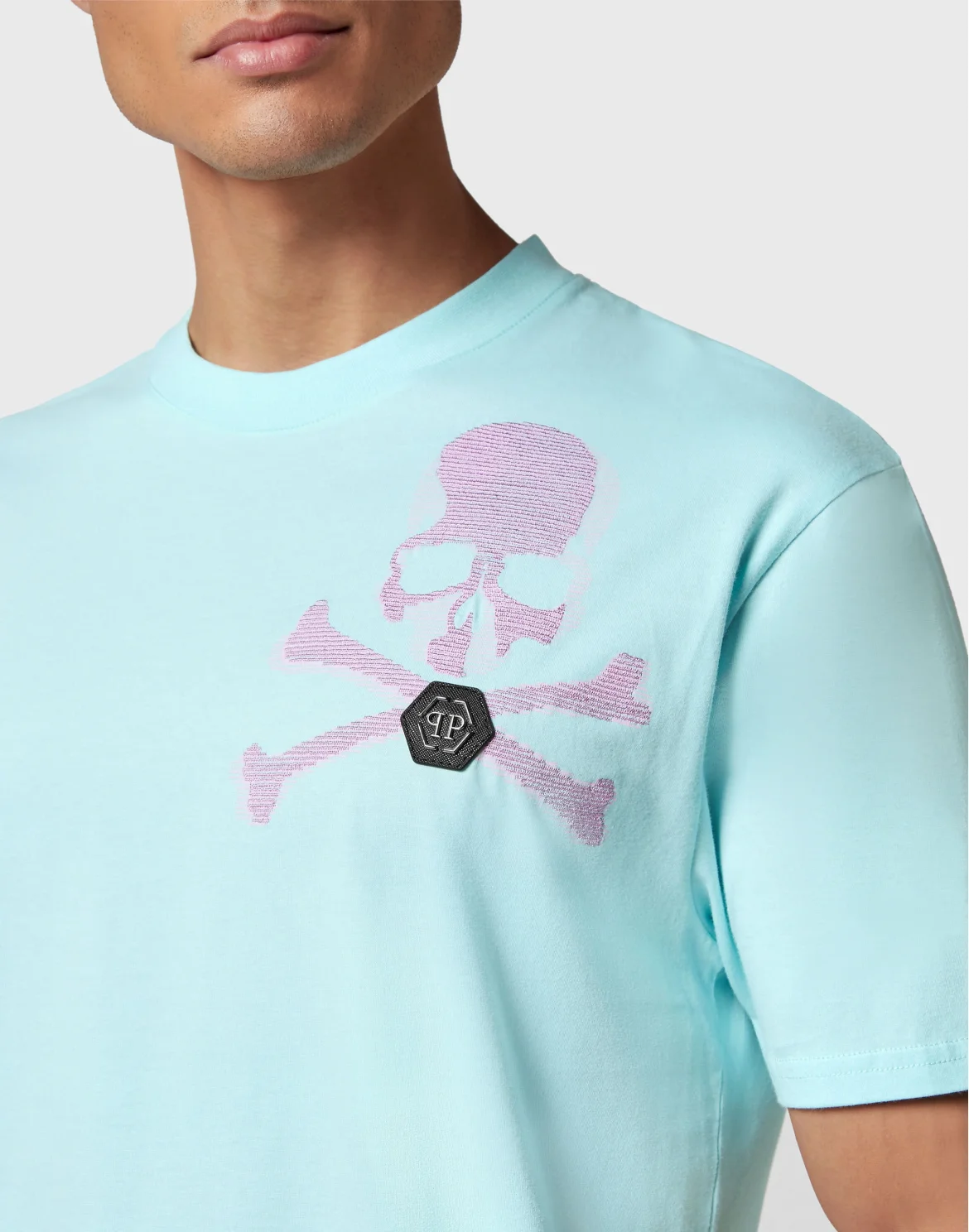 T-shirt Round Neck SS Skull&Bones, цвет: Голубой