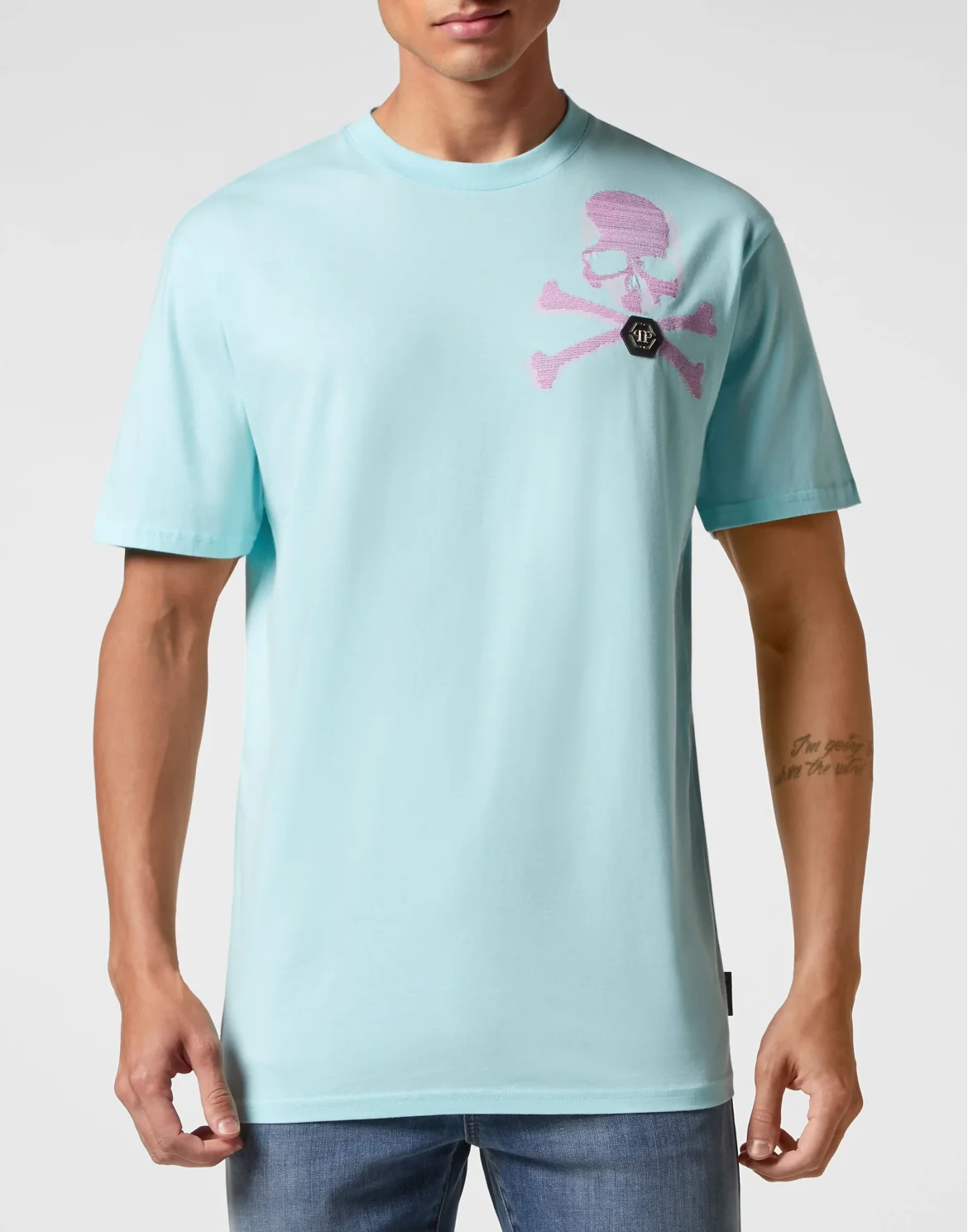 T-shirt Round Neck SS Skull&Bones, цвет: Голубой