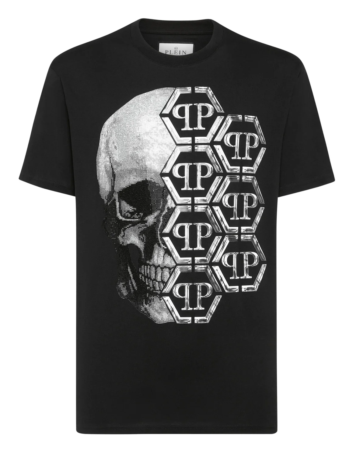 T-shirt Round Neck SS Skull and Plein, цвет: Черный