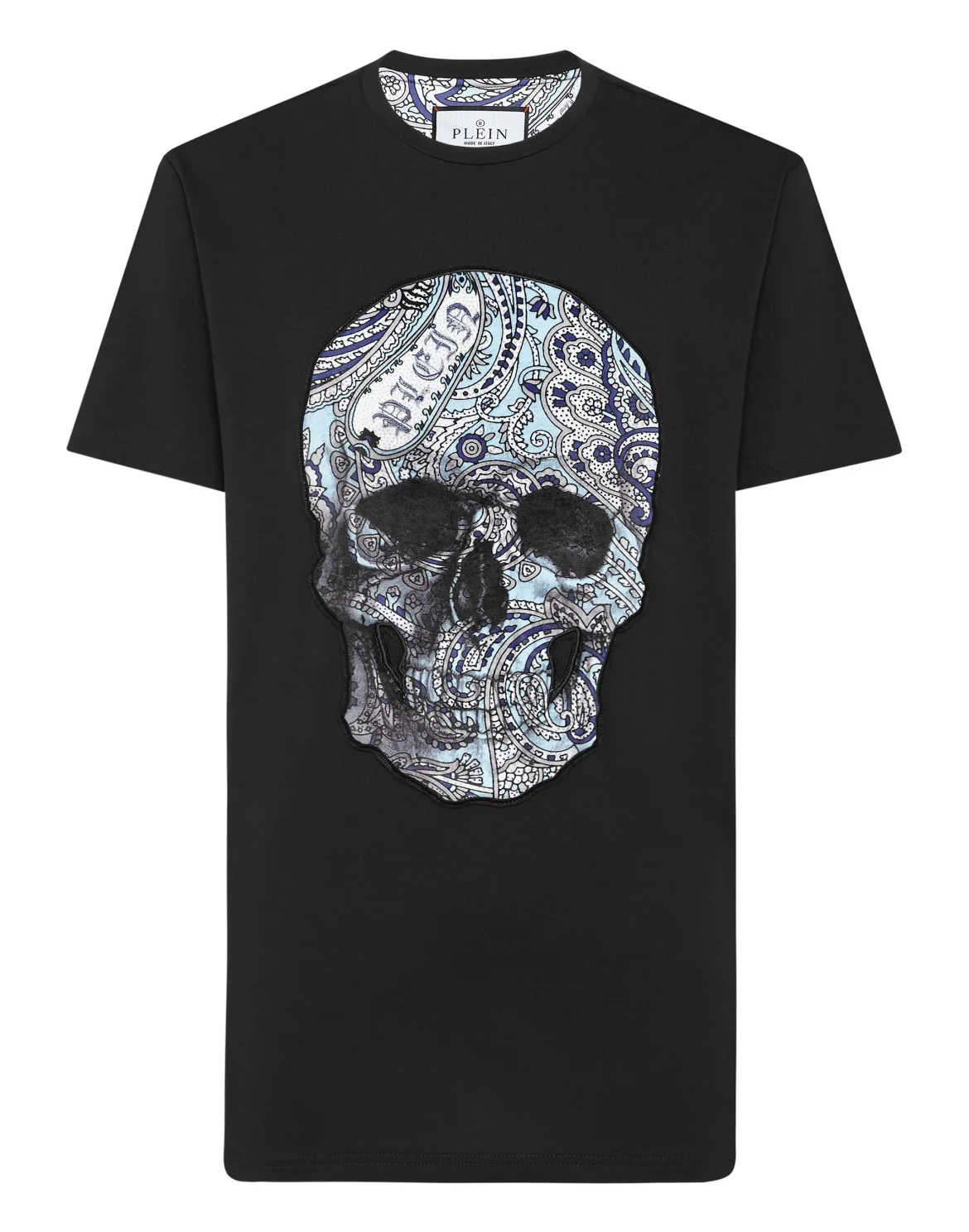 T-shirt Round Neck SS Paisley Skull, цвет: Черный
