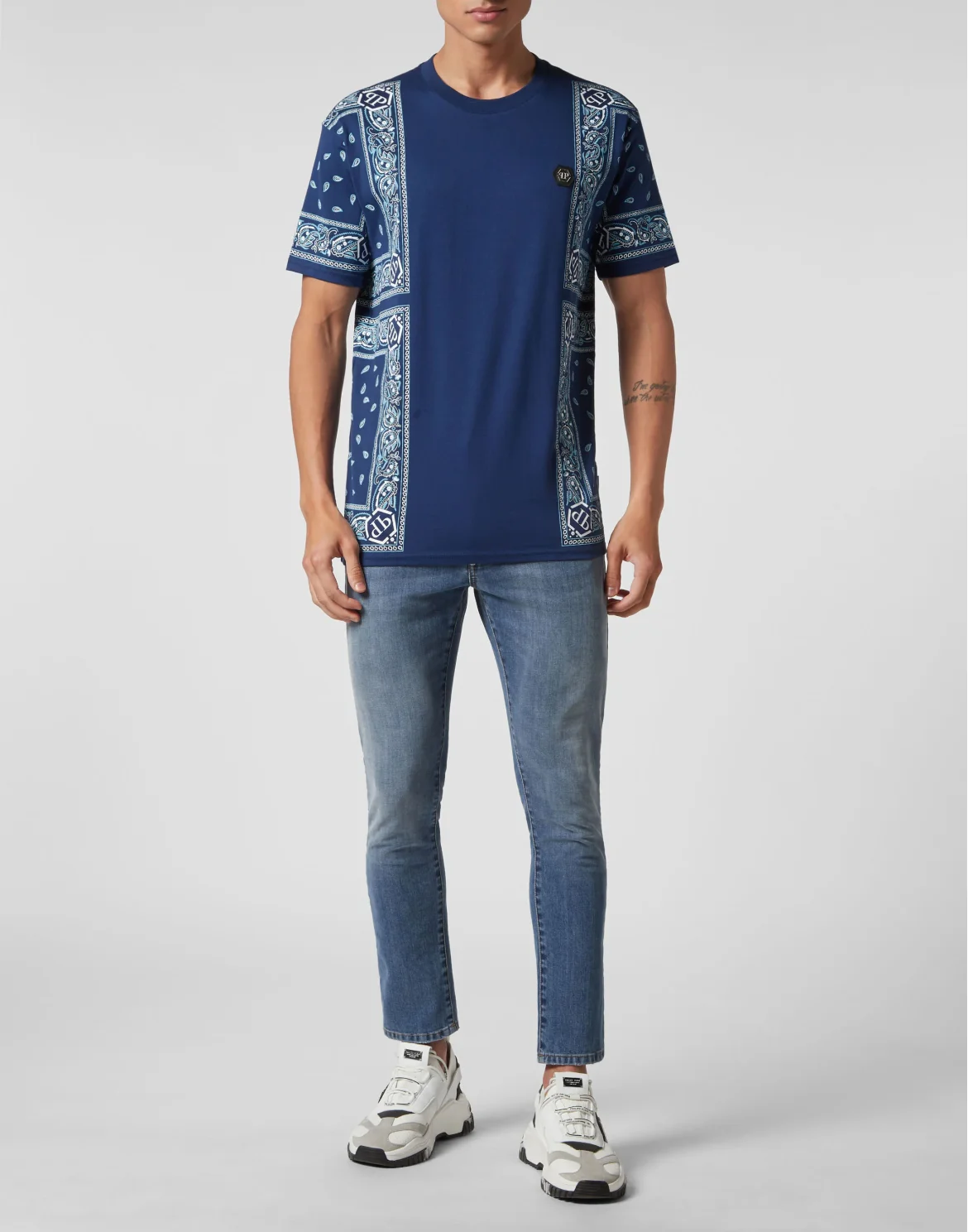 T-shirt Round Neck SS Paisley Bandana, цвет: Синий