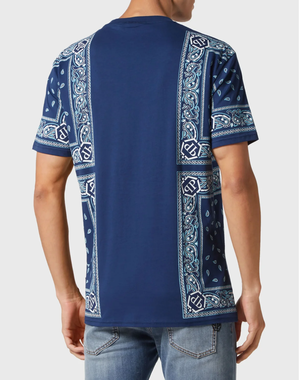 T-shirt Round Neck SS Paisley Bandana, цвет: Синий