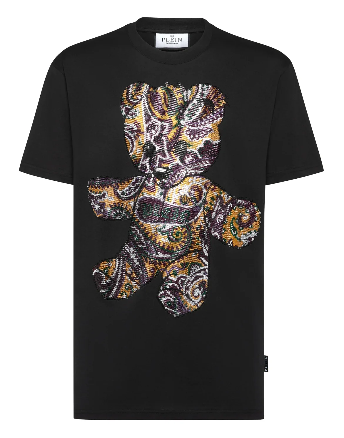 T-shirt Round Neck SS Paisley Teddy Bear, цвет: Черный