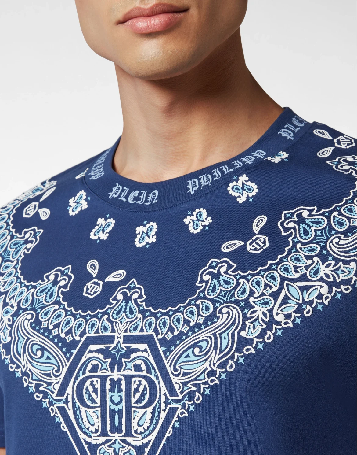 T-shirt Round Neck SS Paisley Bandana, цвет: Синий