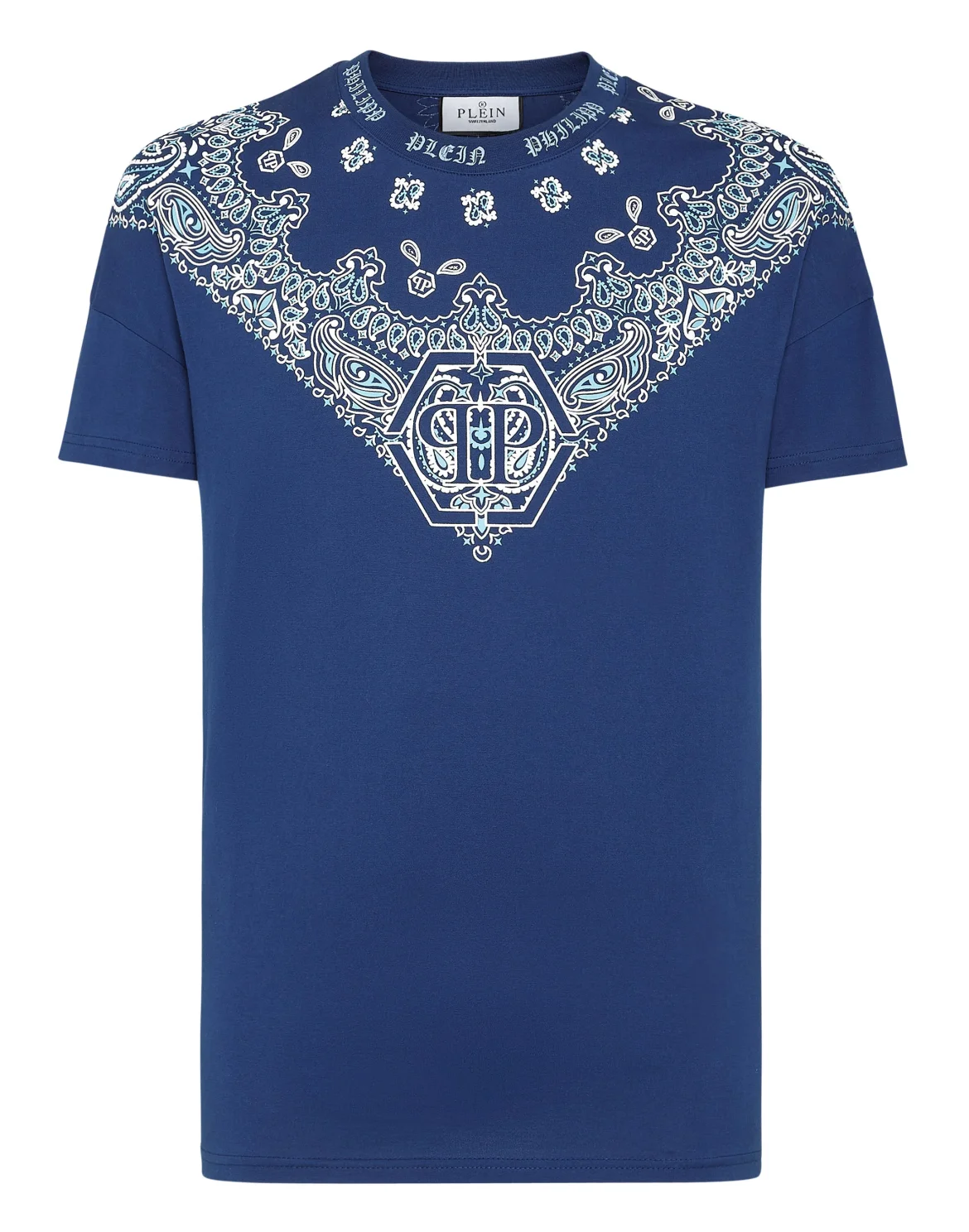 T-shirt Round Neck SS Paisley Bandana, цвет: Синий