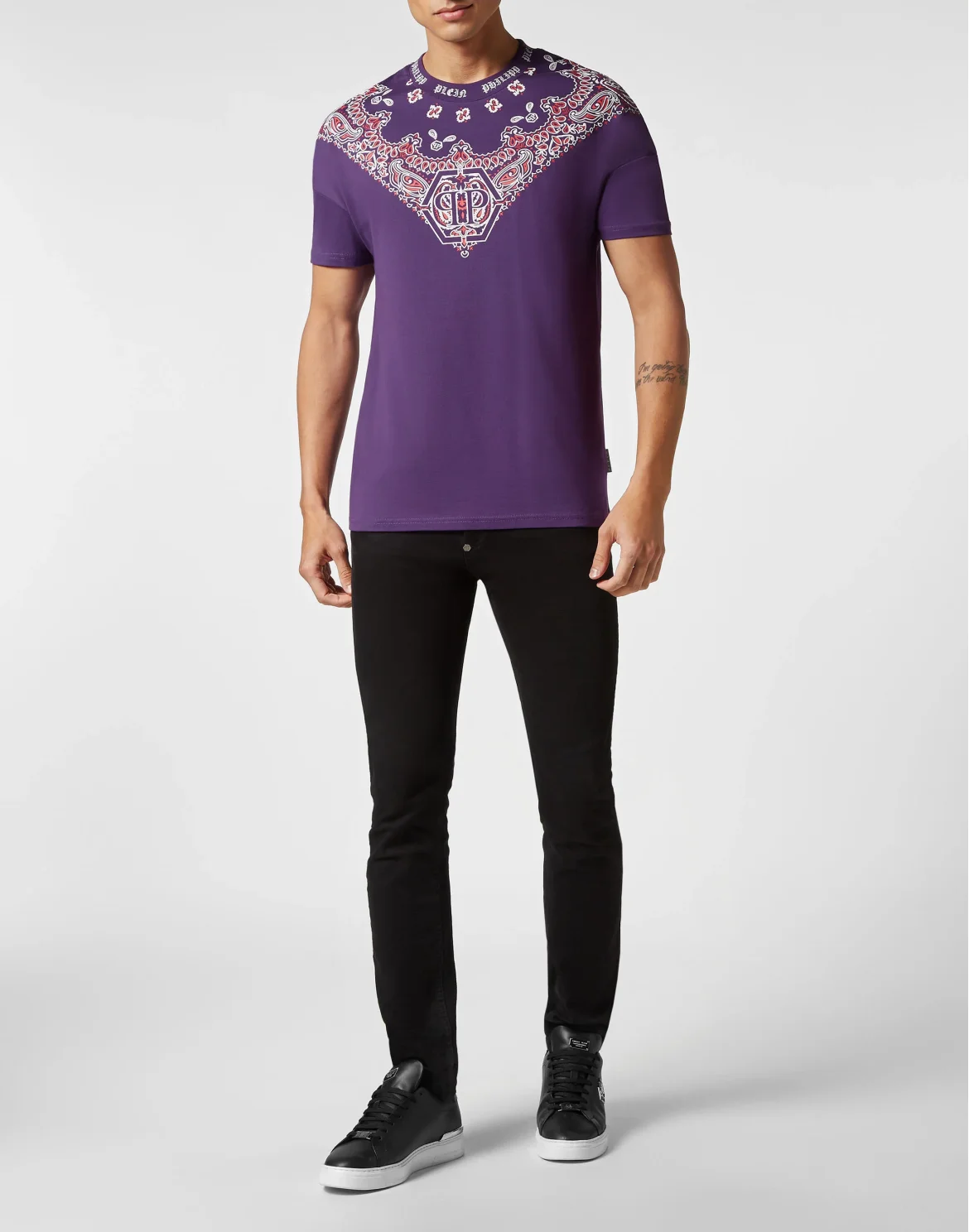 T-shirt Round Neck SS Paisley Bandana, цвет: Фиолетовый