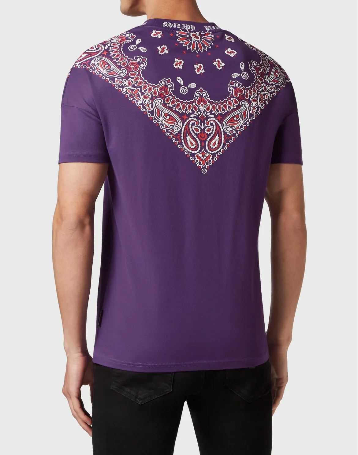T-shirt Round Neck SS Paisley Bandana, цвет: Фиолетовый