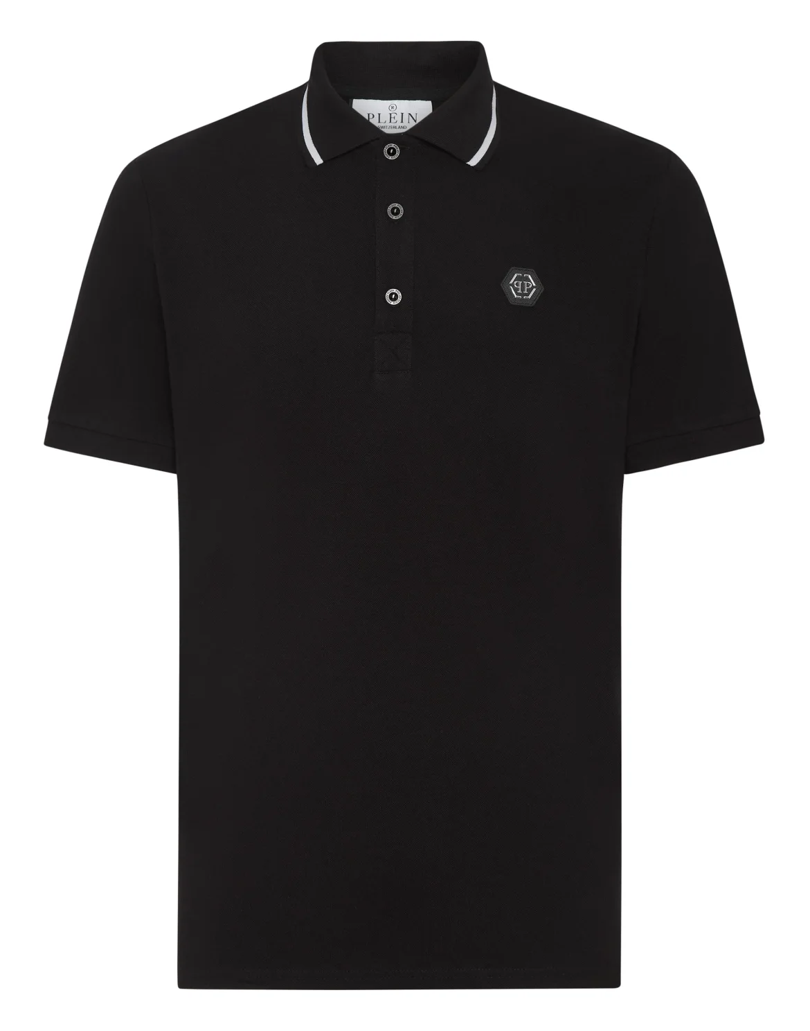 Slim Fit Polo shirt SS Paisley Strass, цвет: Черный