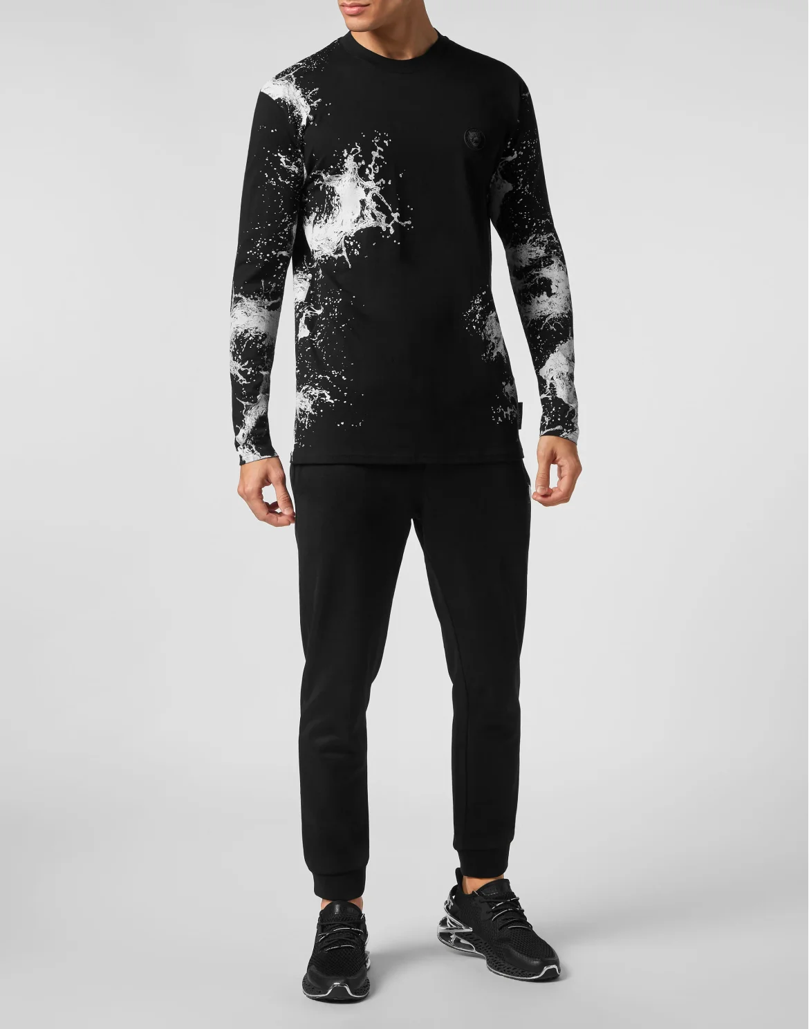T-shirt Round Neck LS Splash Extreme, цвет: Черный