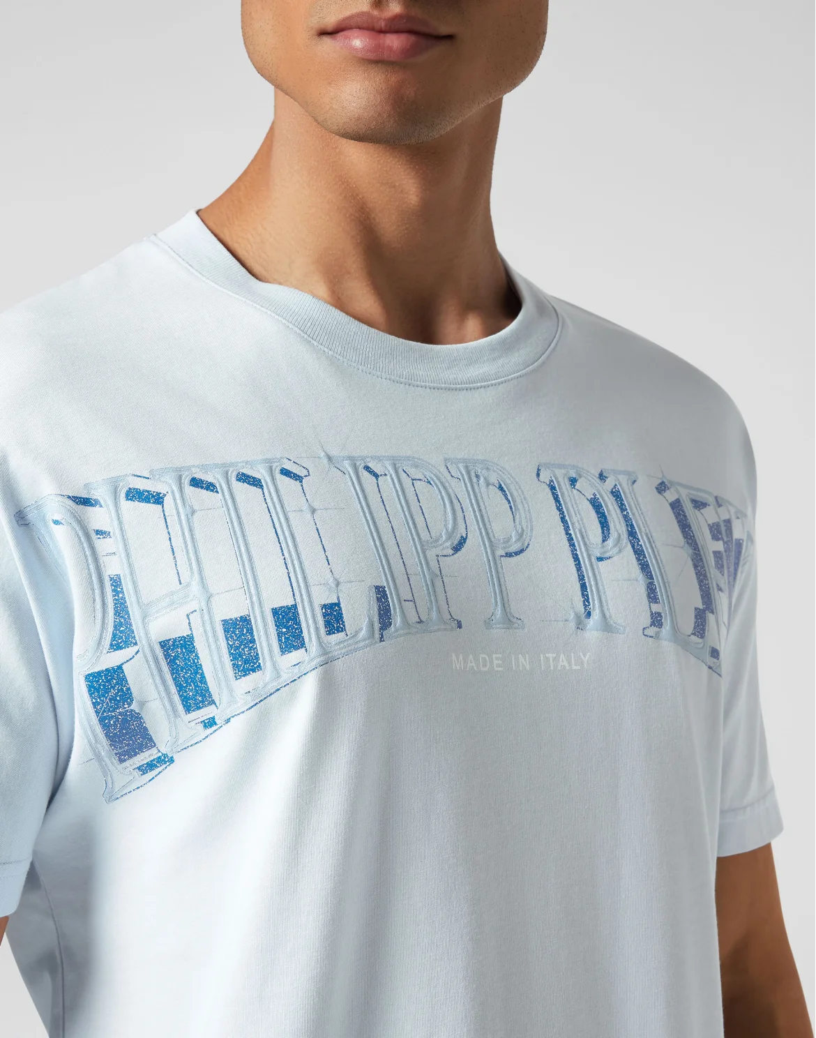 T-shirt Round Neck SS Kimono Cut, цвет: Голубой