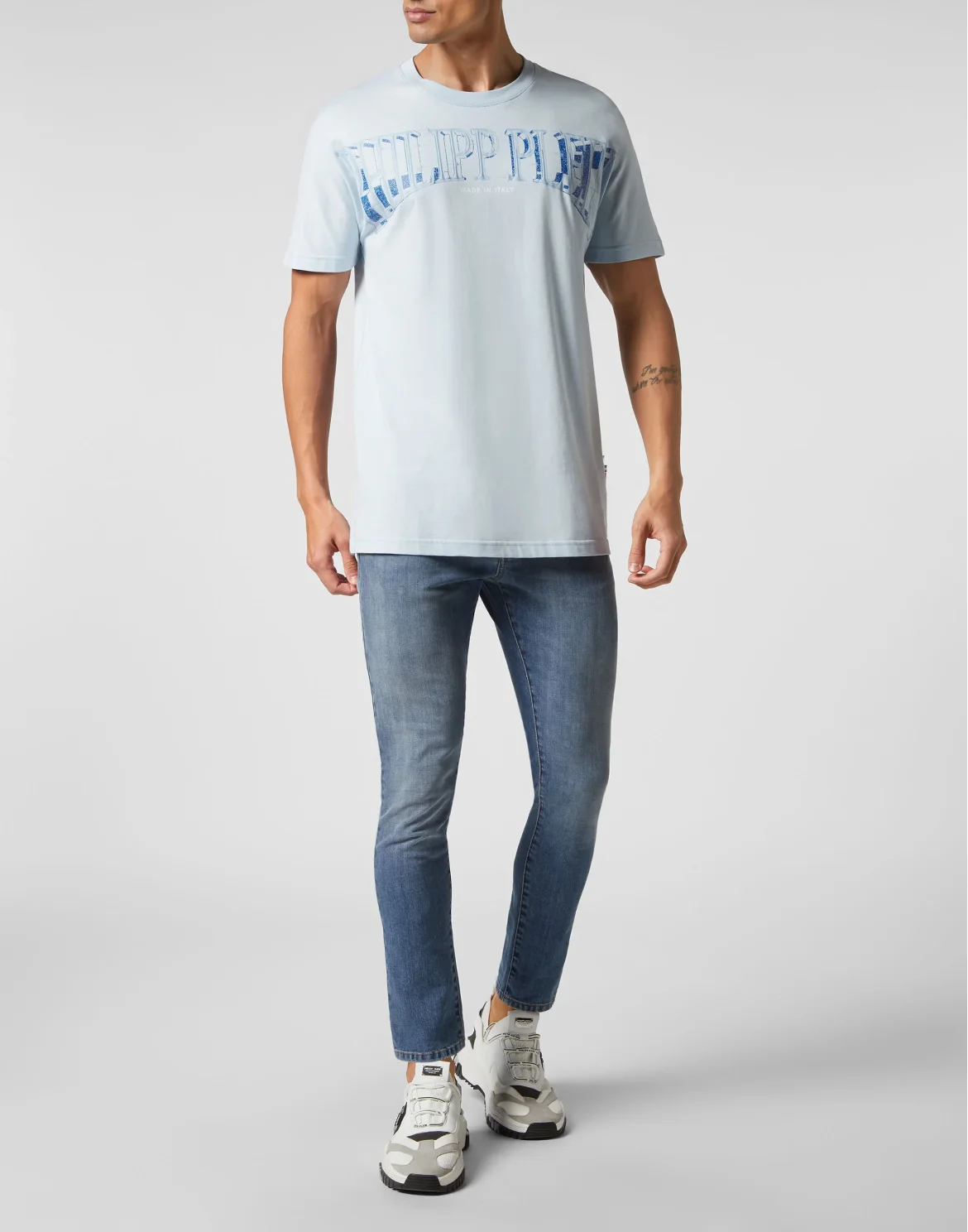 T-shirt Round Neck SS Kimono Cut, цвет: Голубой