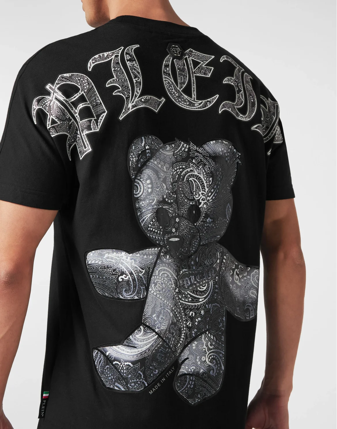 T-shirt Round Neck SS Paisley Teddy Bear, цвет: Черный