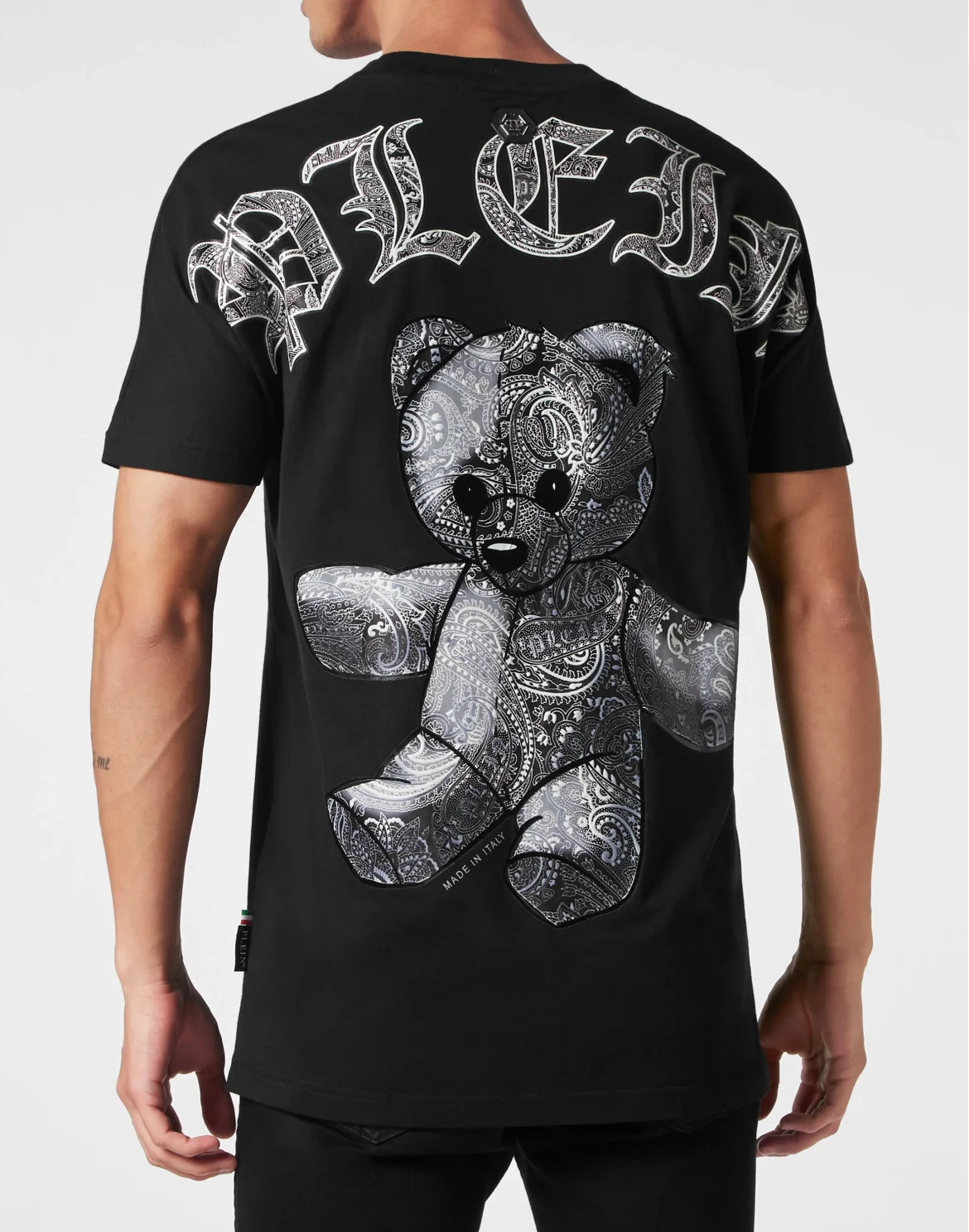 T-shirt Round Neck SS Paisley Teddy Bear, цвет: Черный