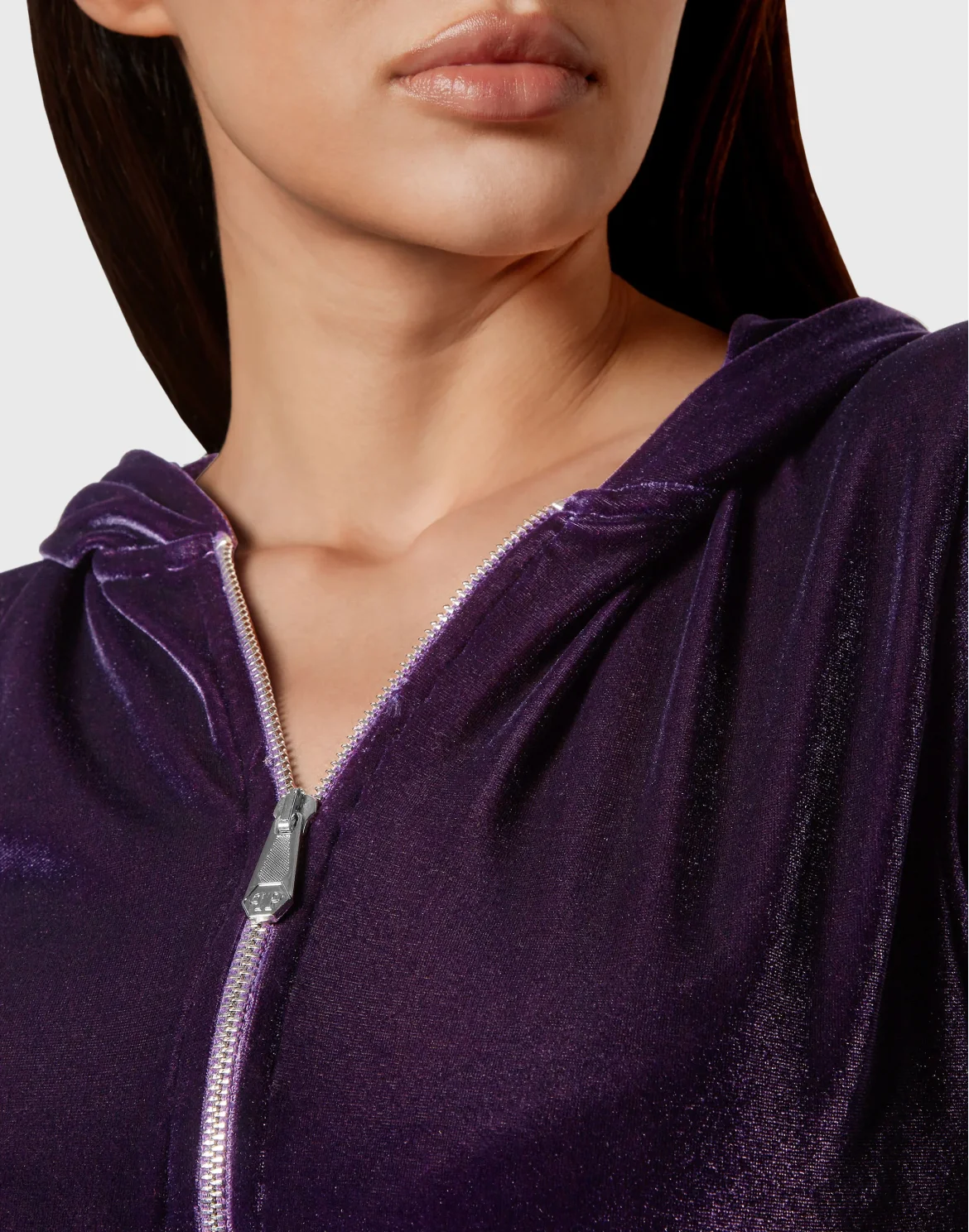 Hoodie Sweatjacket Crystal, цвет: Фиолетовый