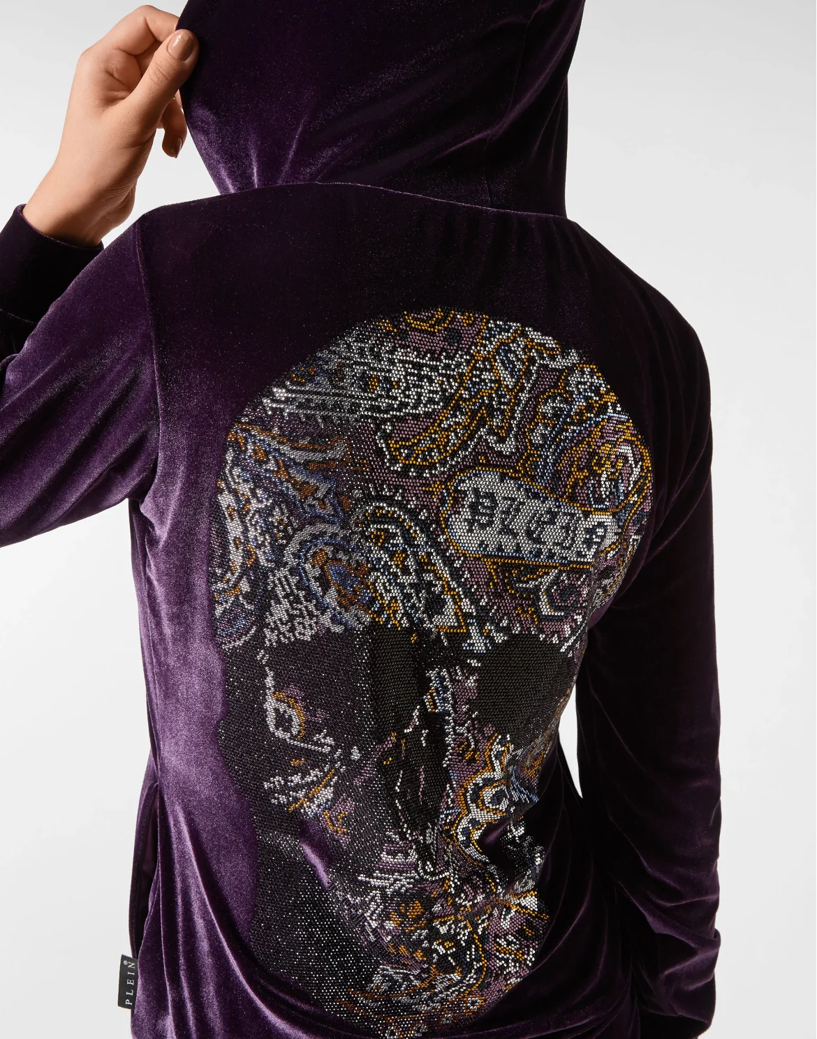 Jogging Tracksuit: Hoodie/Trousers Paisley Skull, цвет: Фиолетовый