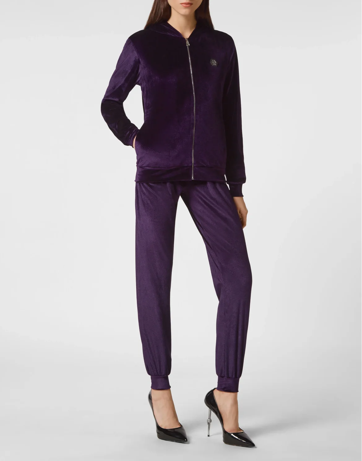 Jogging Tracksuit: Hoodie/Trousers Paisley Teddy Bear, цвет: Фиолетовый
