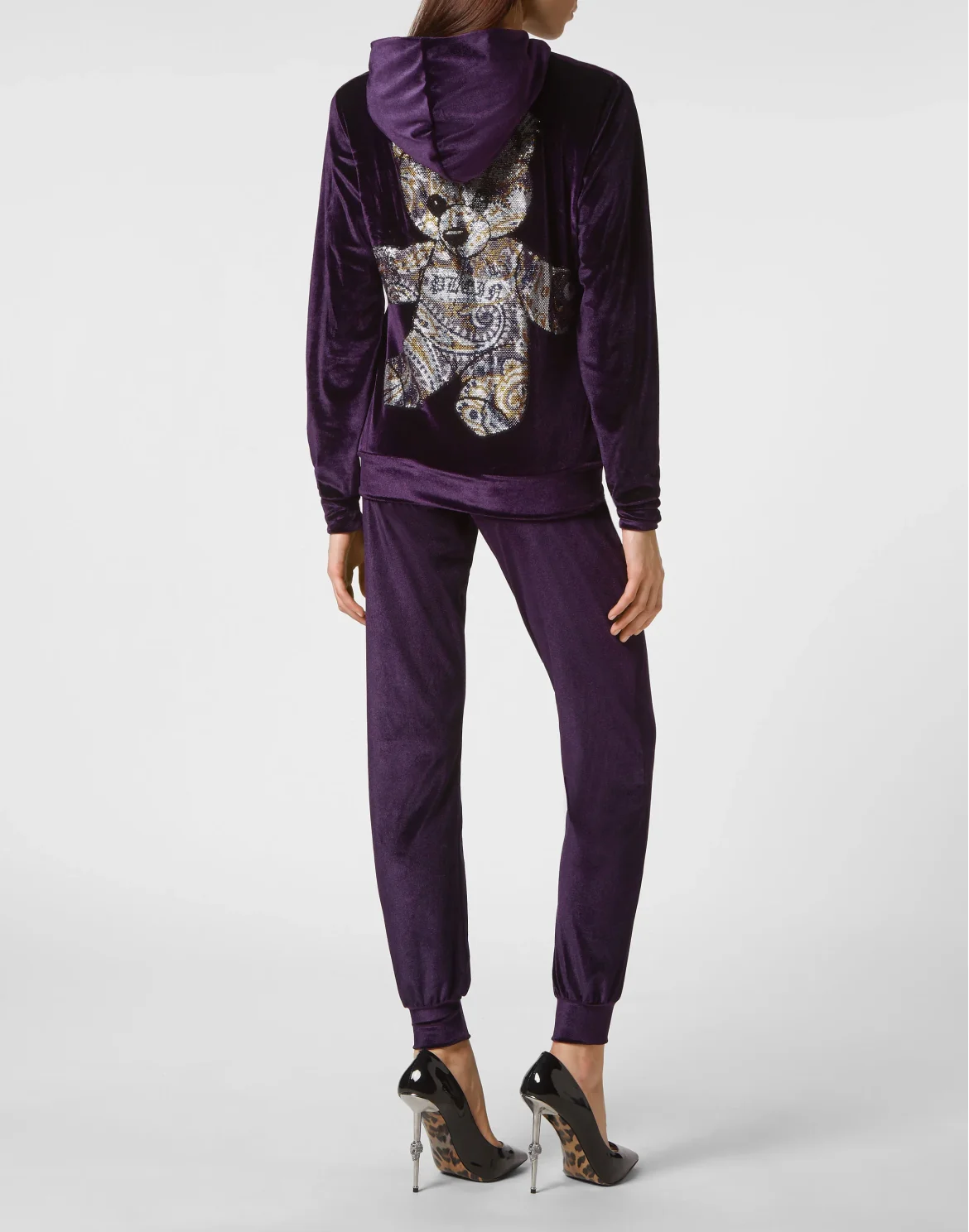 Jogging Tracksuit: Hoodie/Trousers Paisley Teddy Bear, цвет: Фиолетовый